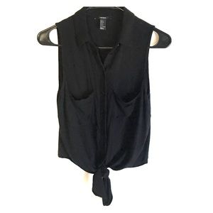 Black Tie Front Tank